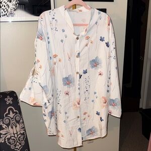 Floral Button-Up Blouse